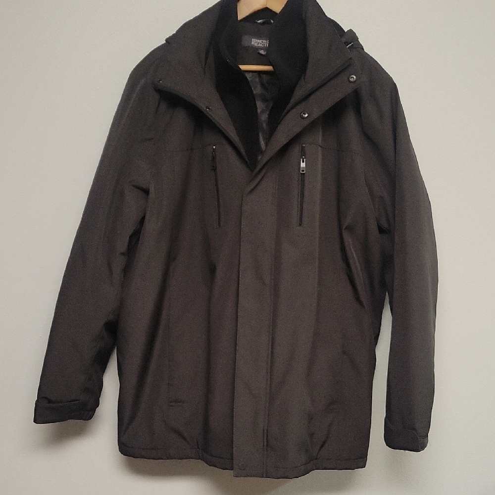 Kenneth Cole Men's Charcoal Hooded Jacket